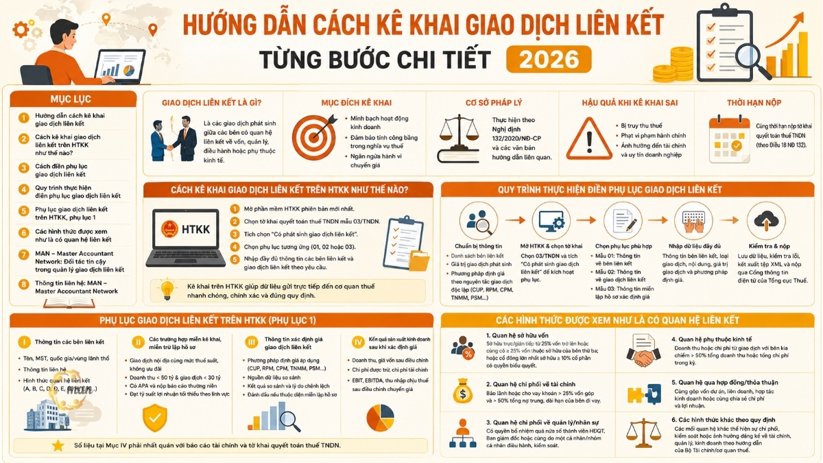 Hướng dẫn từng bước cách kê khai giao dịch liên kết